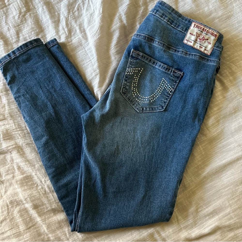 True Religion 🫐 Women's Blue Skinny Jeans Jennie Curvy
